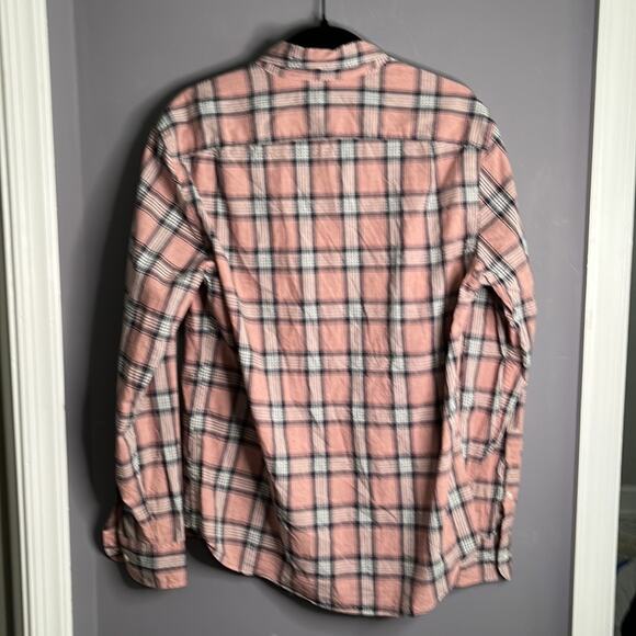 J. Crew Pink Plaid Button Down Long Sleeve Cotton Slim Fit Shirt Size Medium - Picture 6 of 8